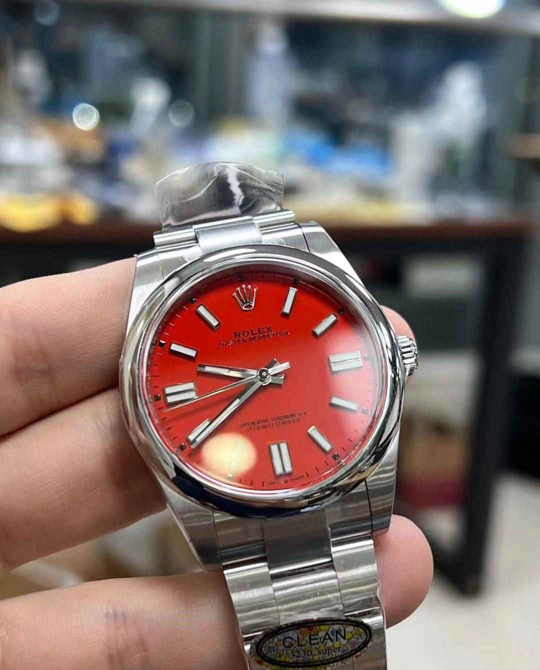 Clean Factory 124300 Red Dial – 41mm OP Replica