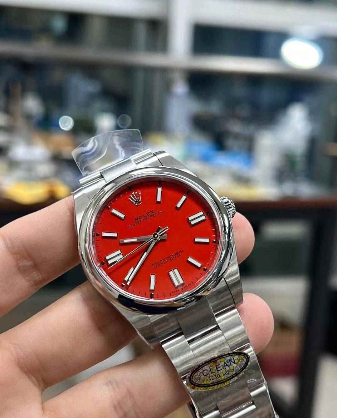 Clean Factory 124300 Red Dial – 41mm OP Replica