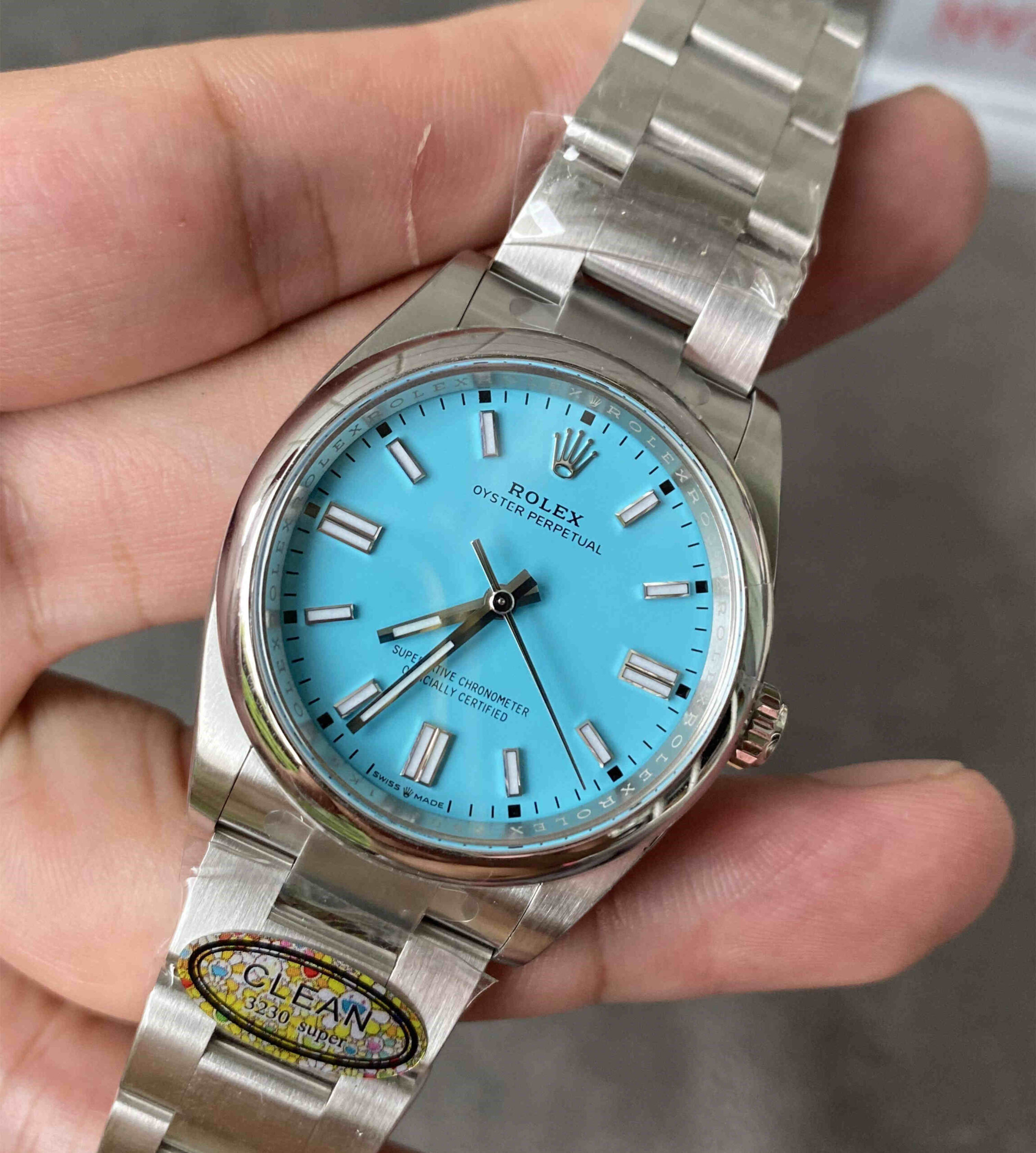 Clean Factory 124300‑0006 – 41mm Tiffany Blue Oyster Perpetual Replica