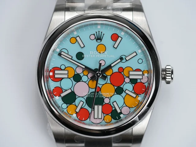 Clean Factory 124300‑0008 – 41mm Oyster Perpetual Celebration Dial Replica