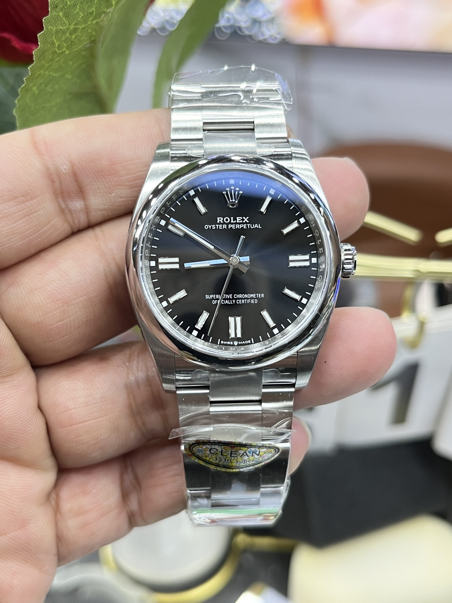 Clean Factory 126000-0014 – Premium Oyster Perpetual 36 Black Dial Replica