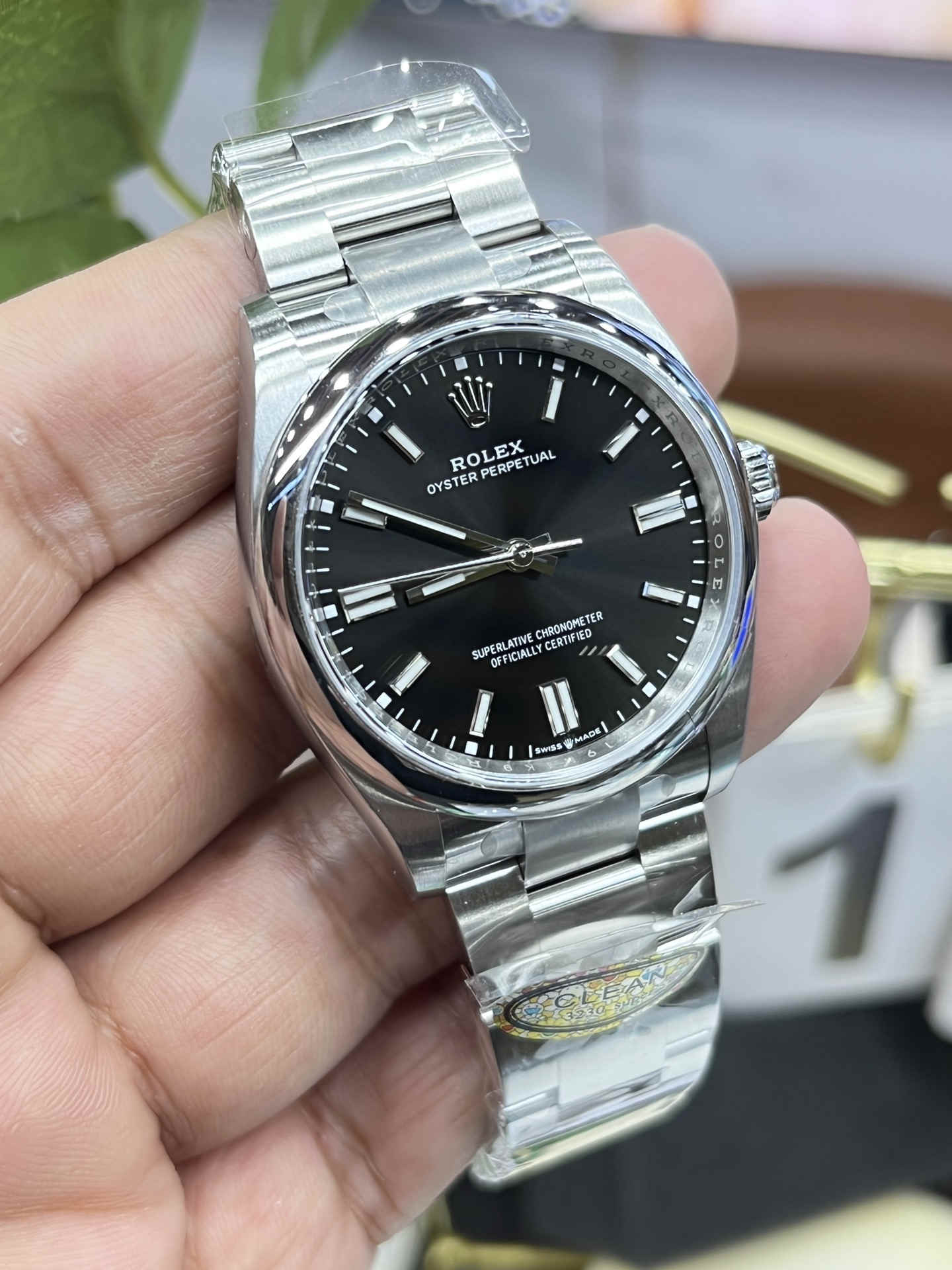 Clean Factory 126000-0014 – Premium Oyster Perpetual 36 Black Dial Replica