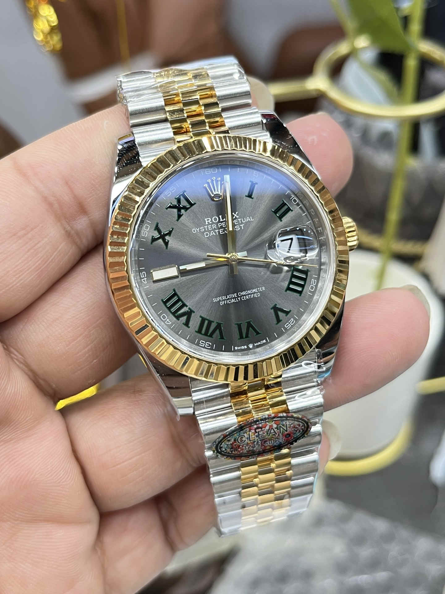 Clean Factory 126333-0019 – Two-Tone Datejust 41 Wimbledon Dial
