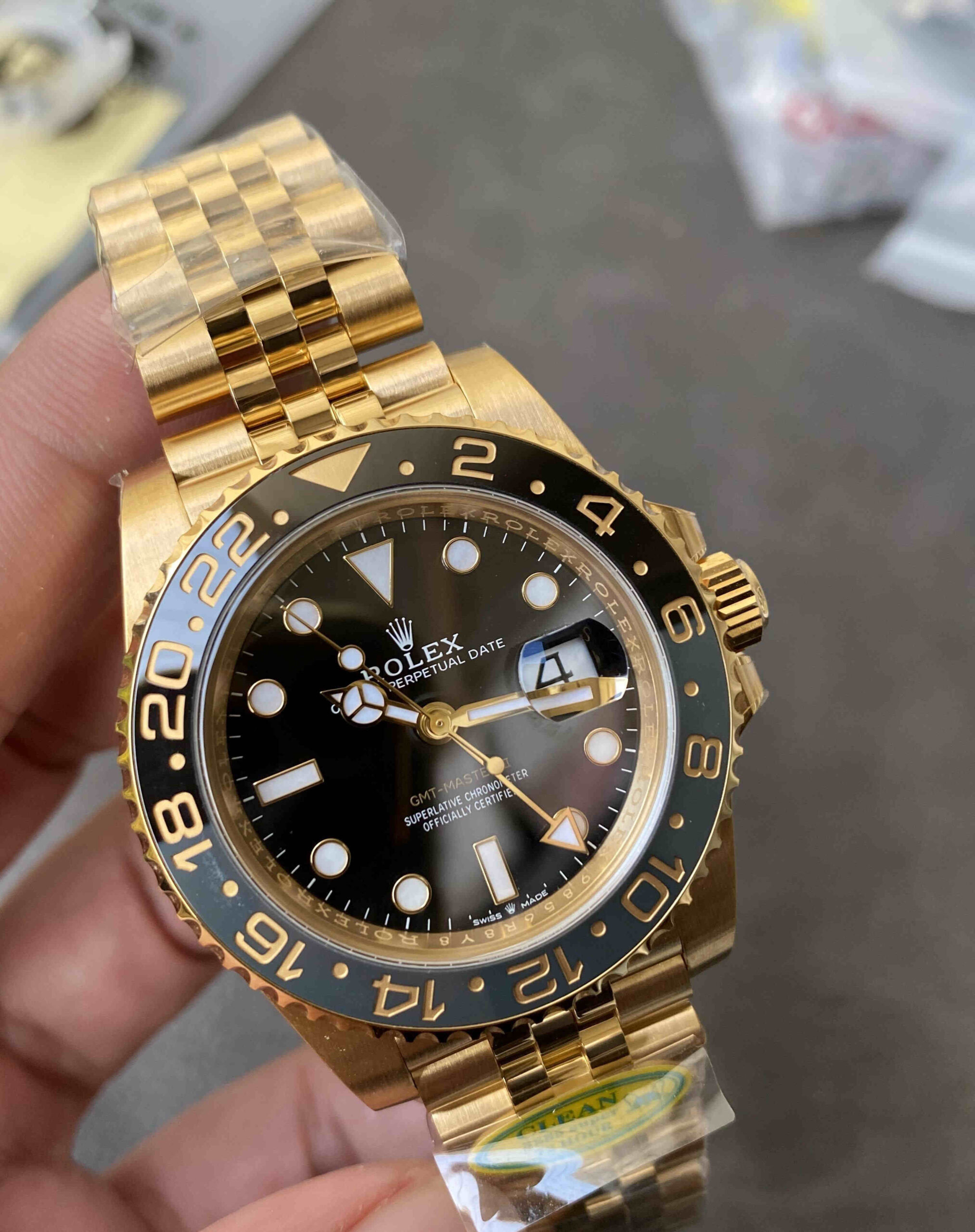 Clean Factory 126718GRNR Yellow Gold GMT-Master II Replica