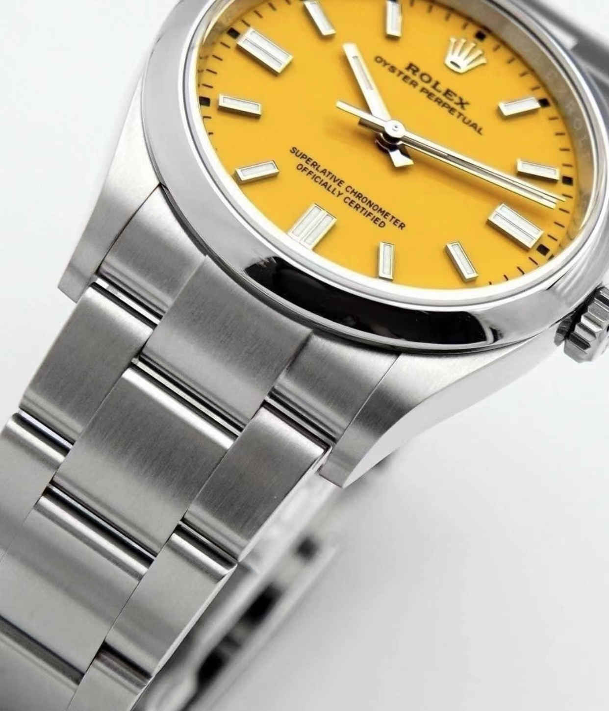 Clean Factory 134300-0007 – 41mm Yellow Dial Oyster Perpetual Replica