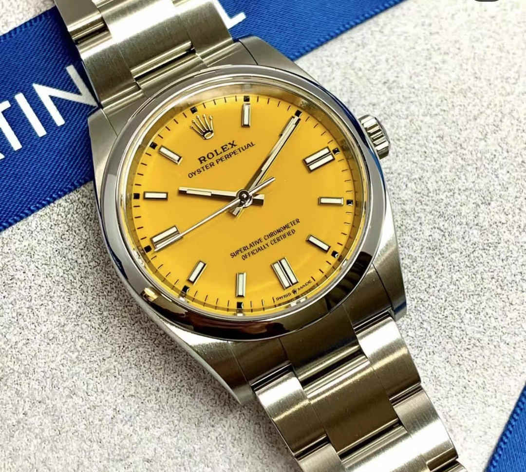 Clean Factory 134300-0007 – 41mm Yellow Dial Oyster Perpetual Replica