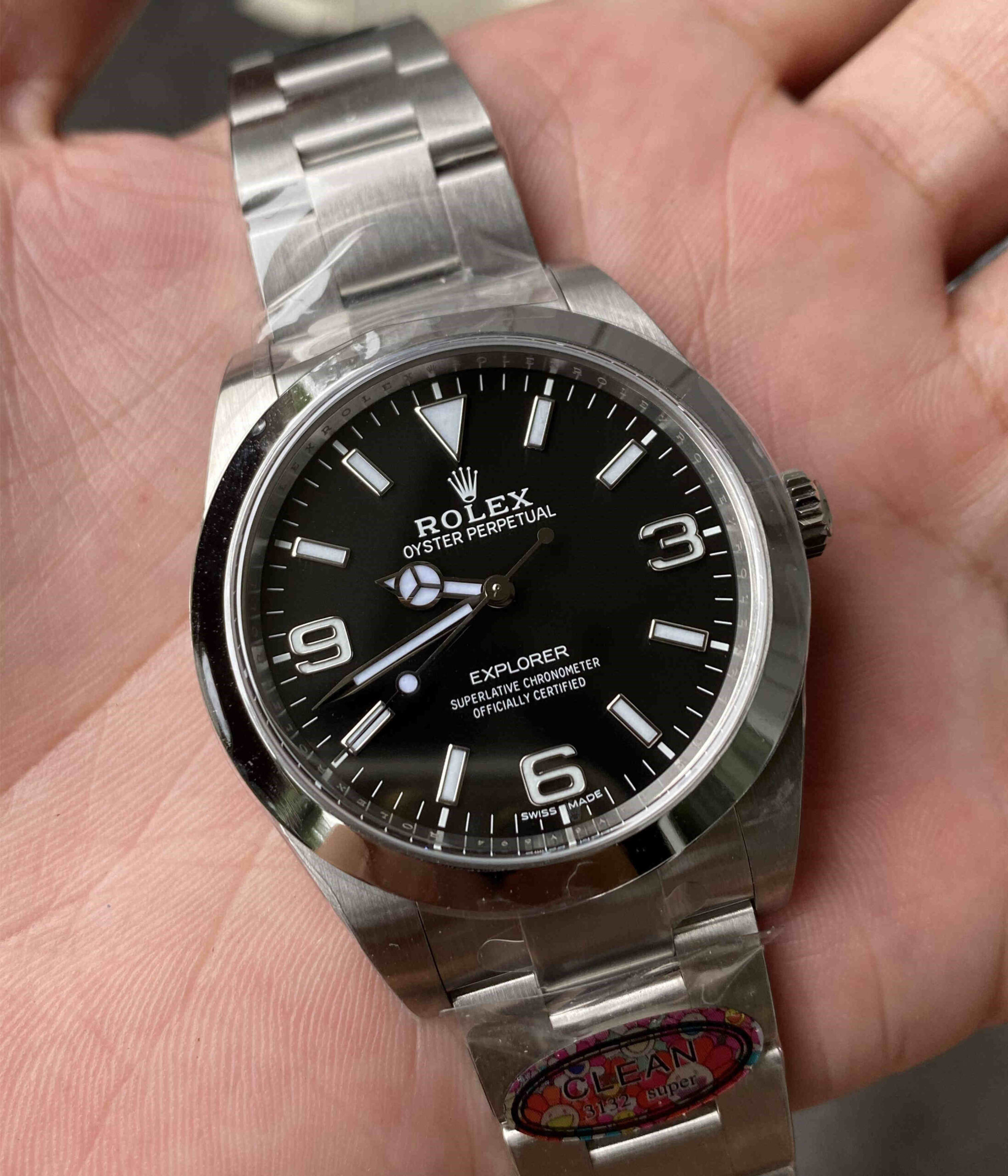 Clean Factory 214270 – 39mm Explorer I Black Dial Replica