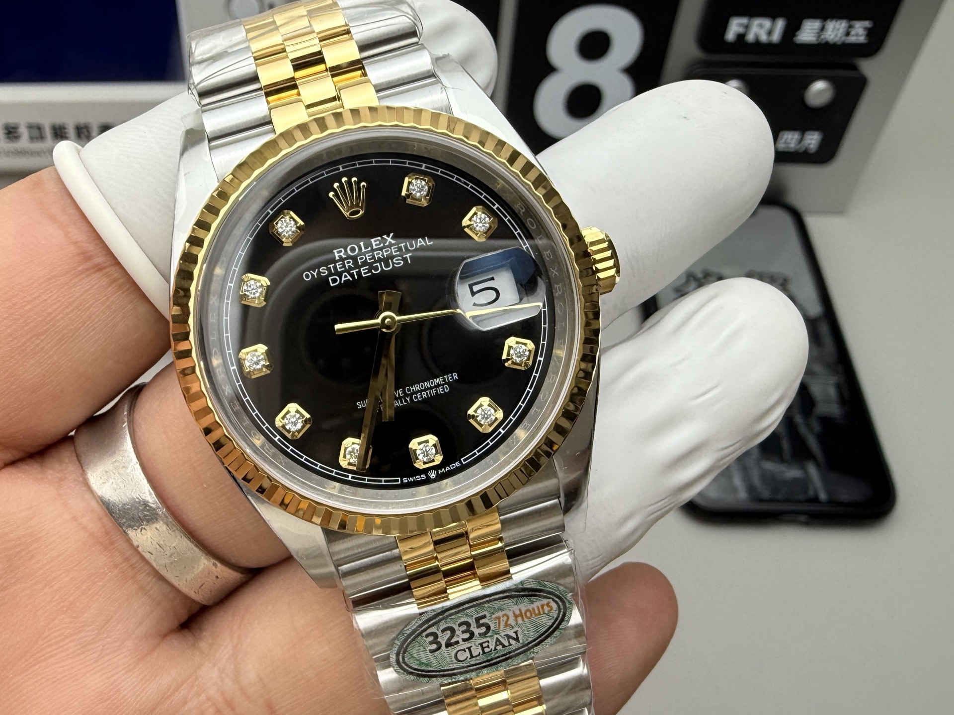 Clean Factory Datejust 126333 Black Dial – Premium Two-Tone Replica Watch