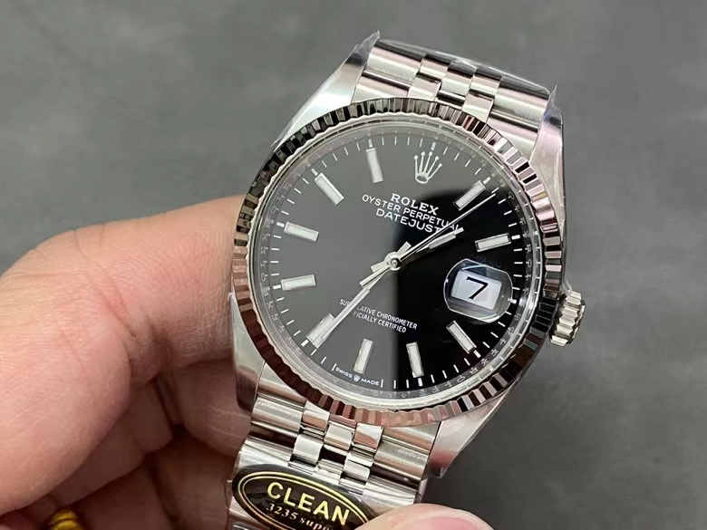Clean Factory Datejust 36 126234 – 36mm Black Dial Rolex Clone