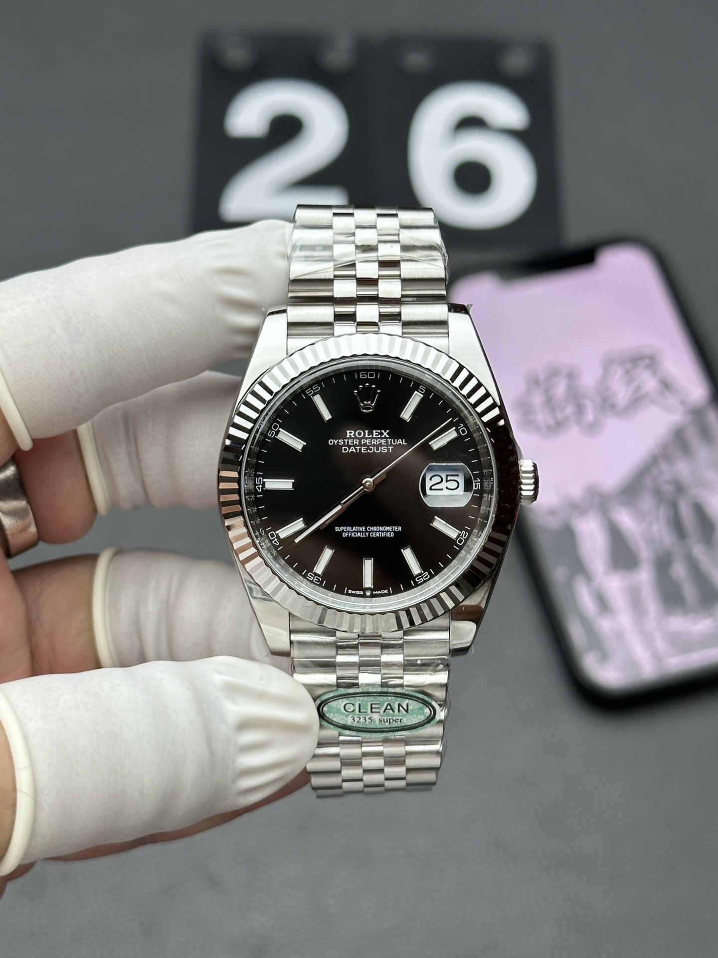 Clean Factory Datejust 41 126334 – Black Dial 41mm Super Clone 3235