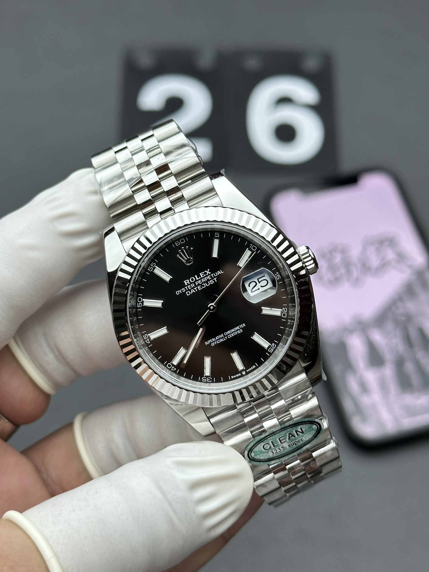 Clean Factory Datejust 41 126334 – Black Dial 41mm Super Clone 3235