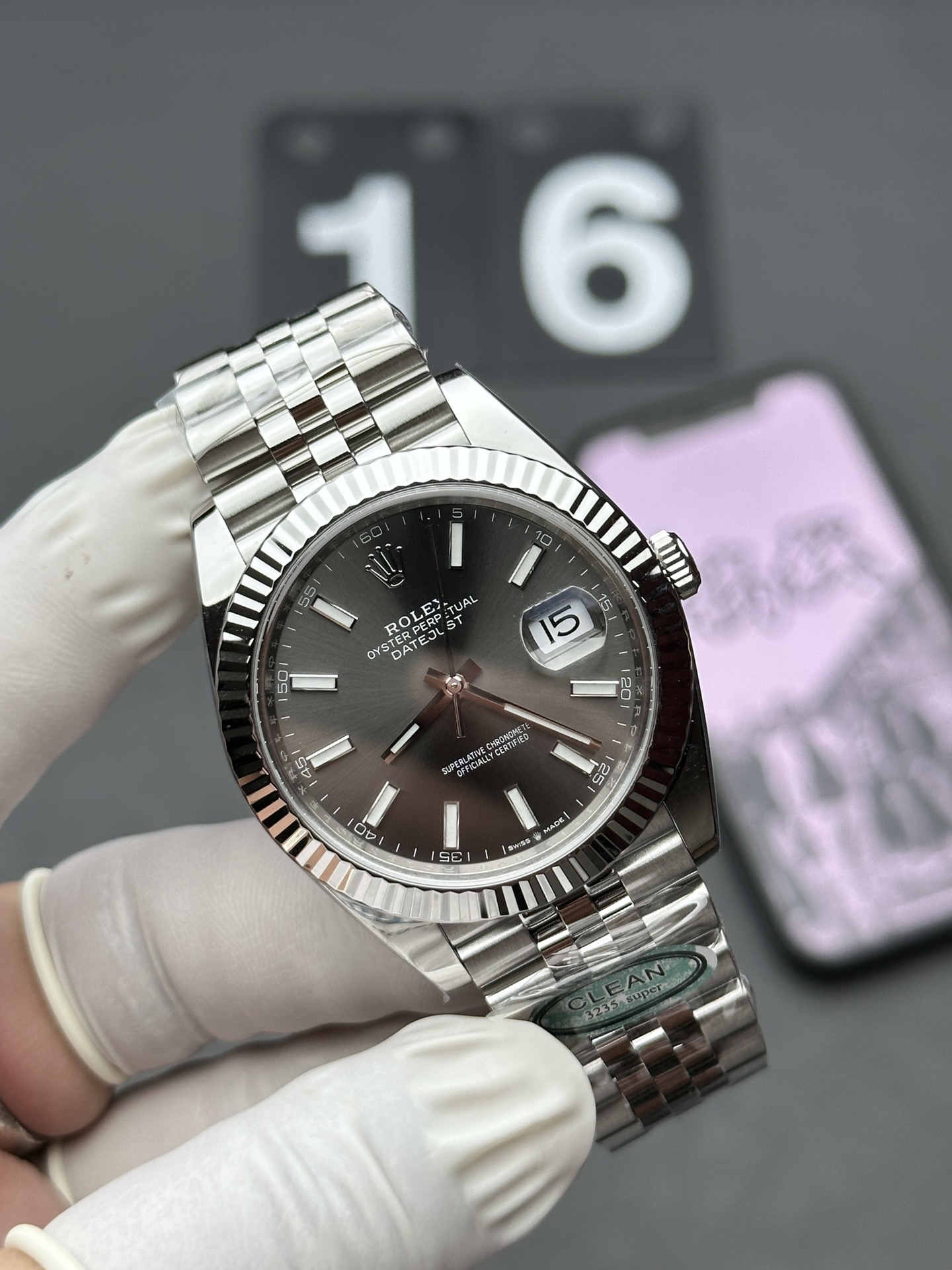 Clean Factory Datejust 41 126334 – 41mm Grey Dial with Super Clone 3235