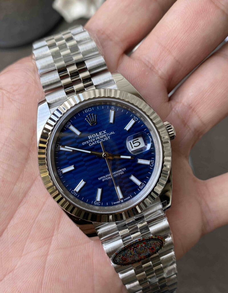 Clean Factory Datejust 41 126334 – Premium Blue Wave Dial Rolex Datejust Super Clone
