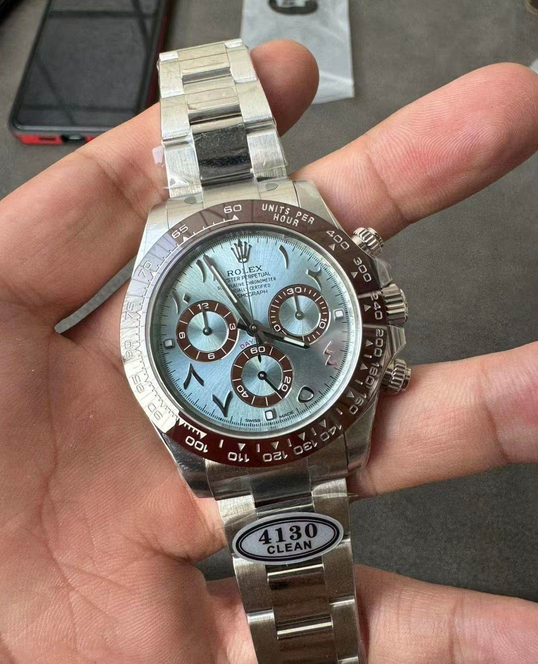 Clean Factory Daytona 116506 Middle East Dial – Ice Blue Arabic Dial