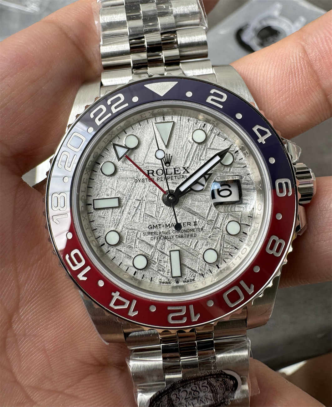 Clean Factory GMT‑Master II Meteorite Dial Replica – V3 Pepsi Bezel 40mm
