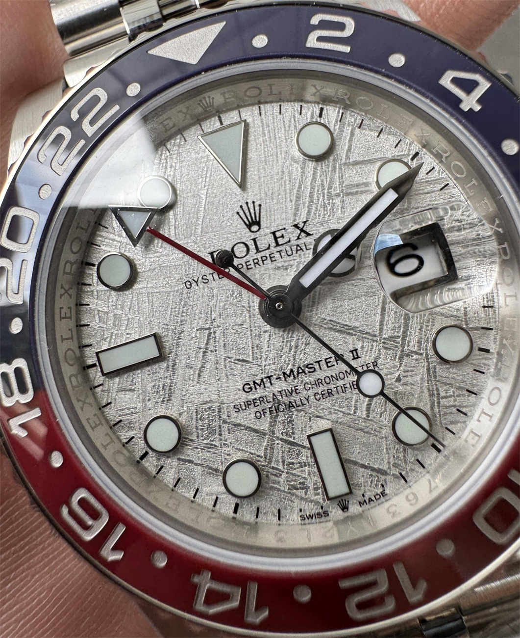 Clean Factory GMT‑Master II Meteorite Dial Replica – V3 Pepsi Bezel 40mm