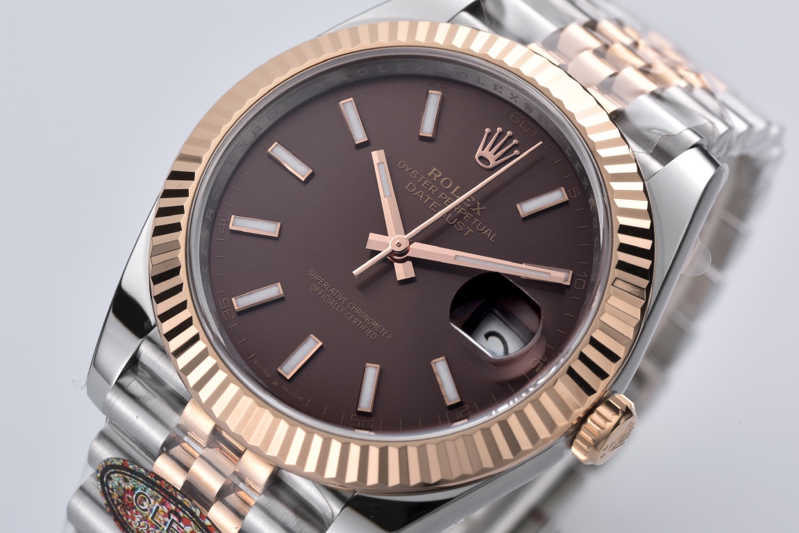 Clean Factory Rolex Datejust 41 126331 Chocolate Dial Rose Gold Super Clone 3235