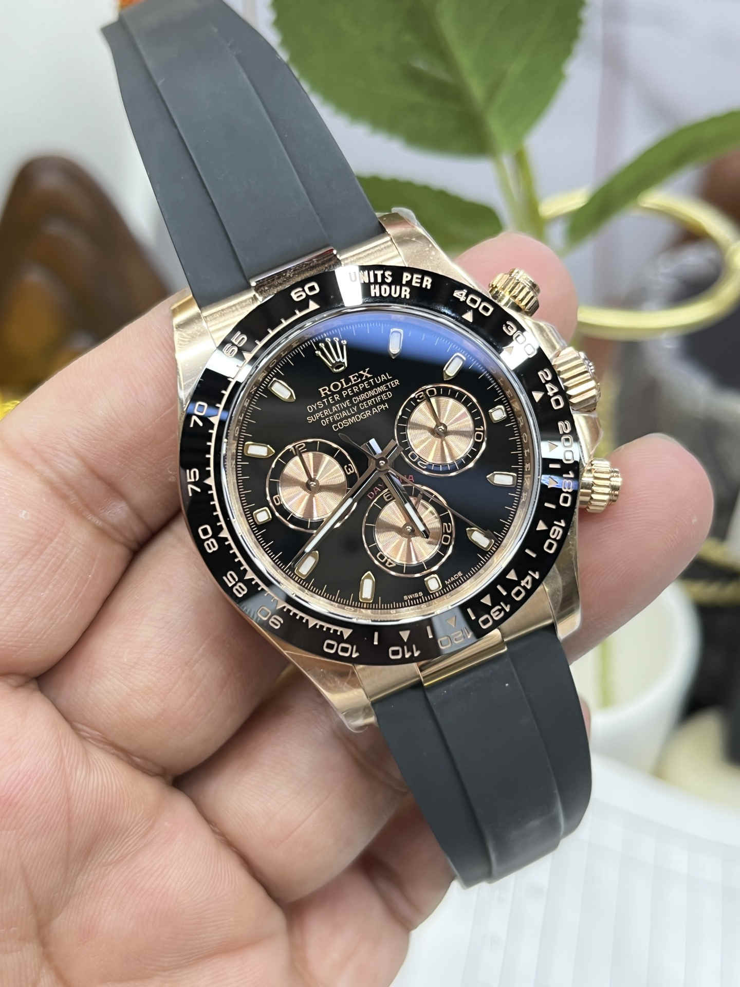 Clean Factory Rolex Daytona 116515LN– Everose Gold Chronograph Replica