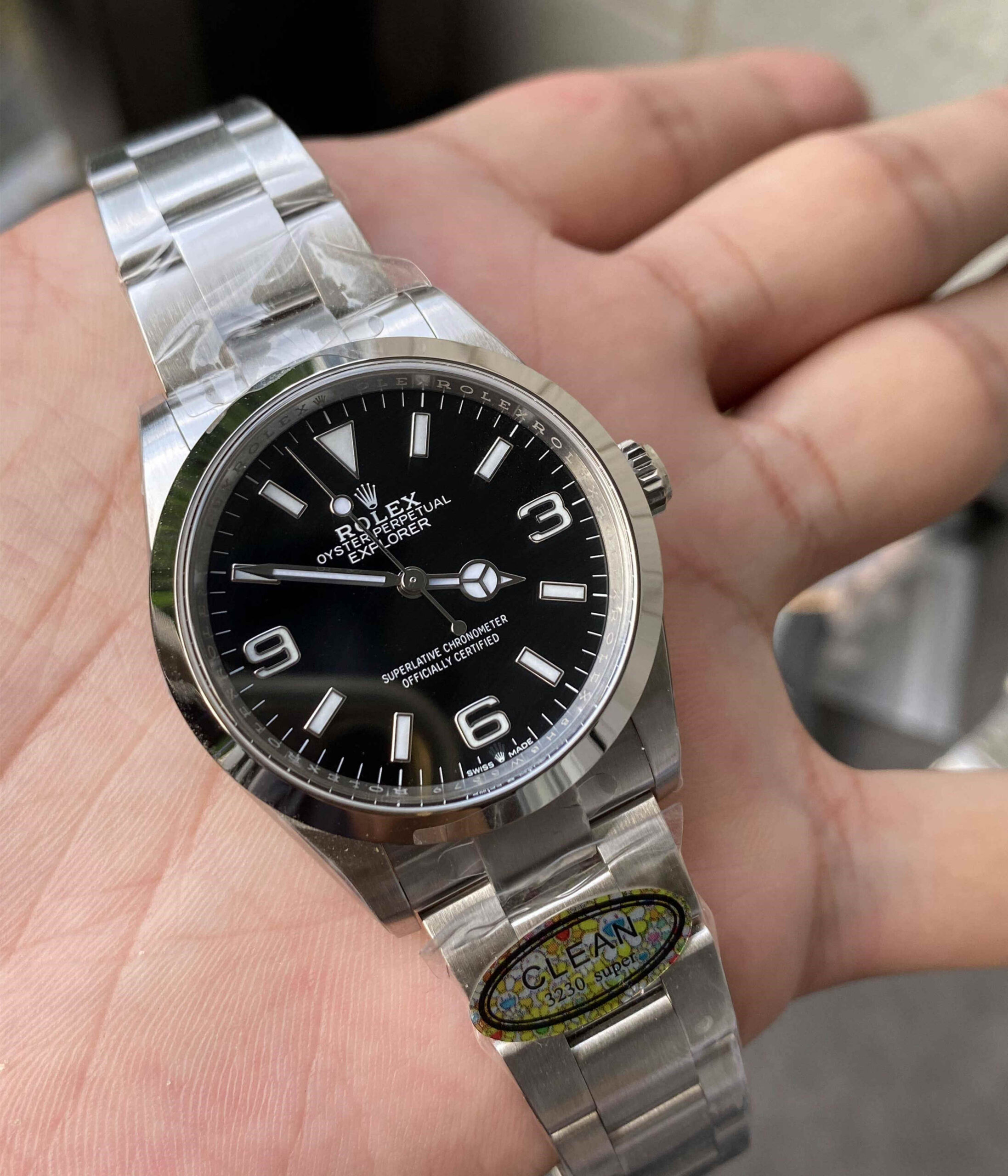 Clean Factory Rolex Explorer I 36mm – Black Dial Replica