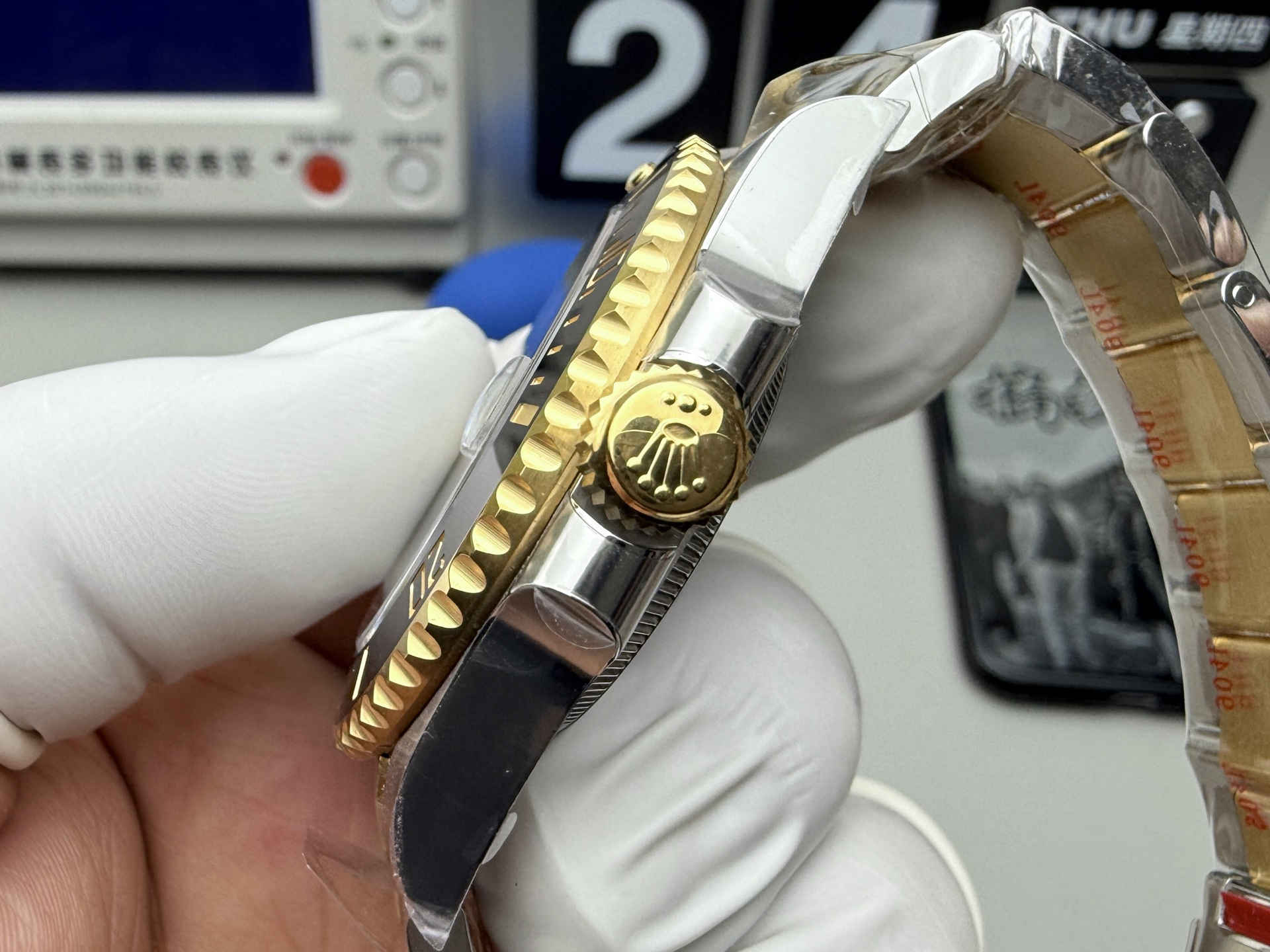 Clean Factory Rolex Submariner 116613LN – Two-Tone Black Submariner with 3135 Movement