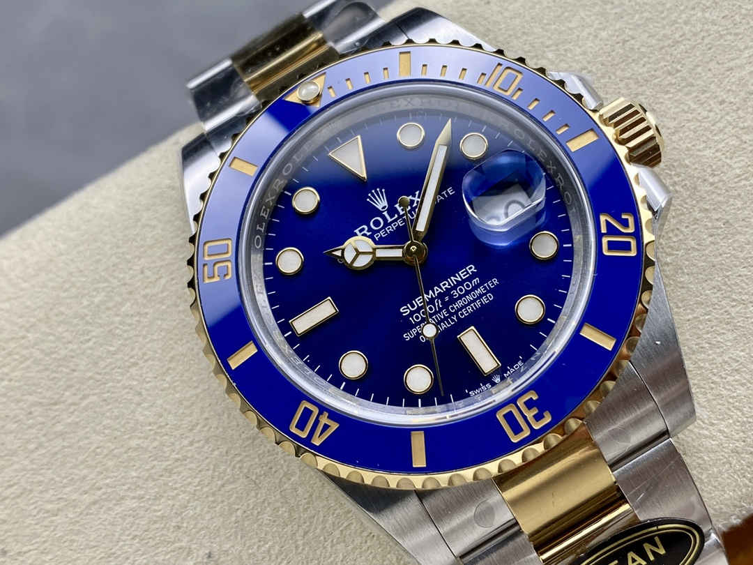 Clean Factory Rolex Submariner 126613LB – 41mm Two-Tone Blue Submariner Replica with 3235 Movement