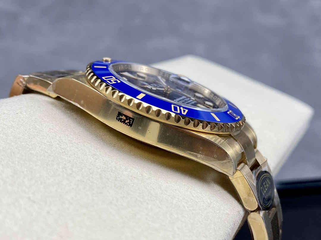 Clean Factory Rolex Submariner 126618LB – 41mm Full Gold Blue Submariner Replica