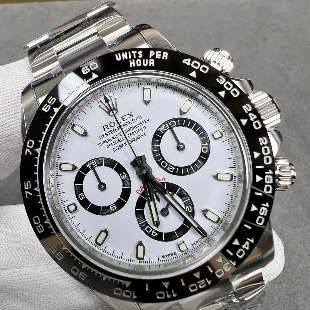 Clean Rolex Daytona 116500 4130 Panda Dial Replica – 40mm 904L Steel | Super Clone Chronograph