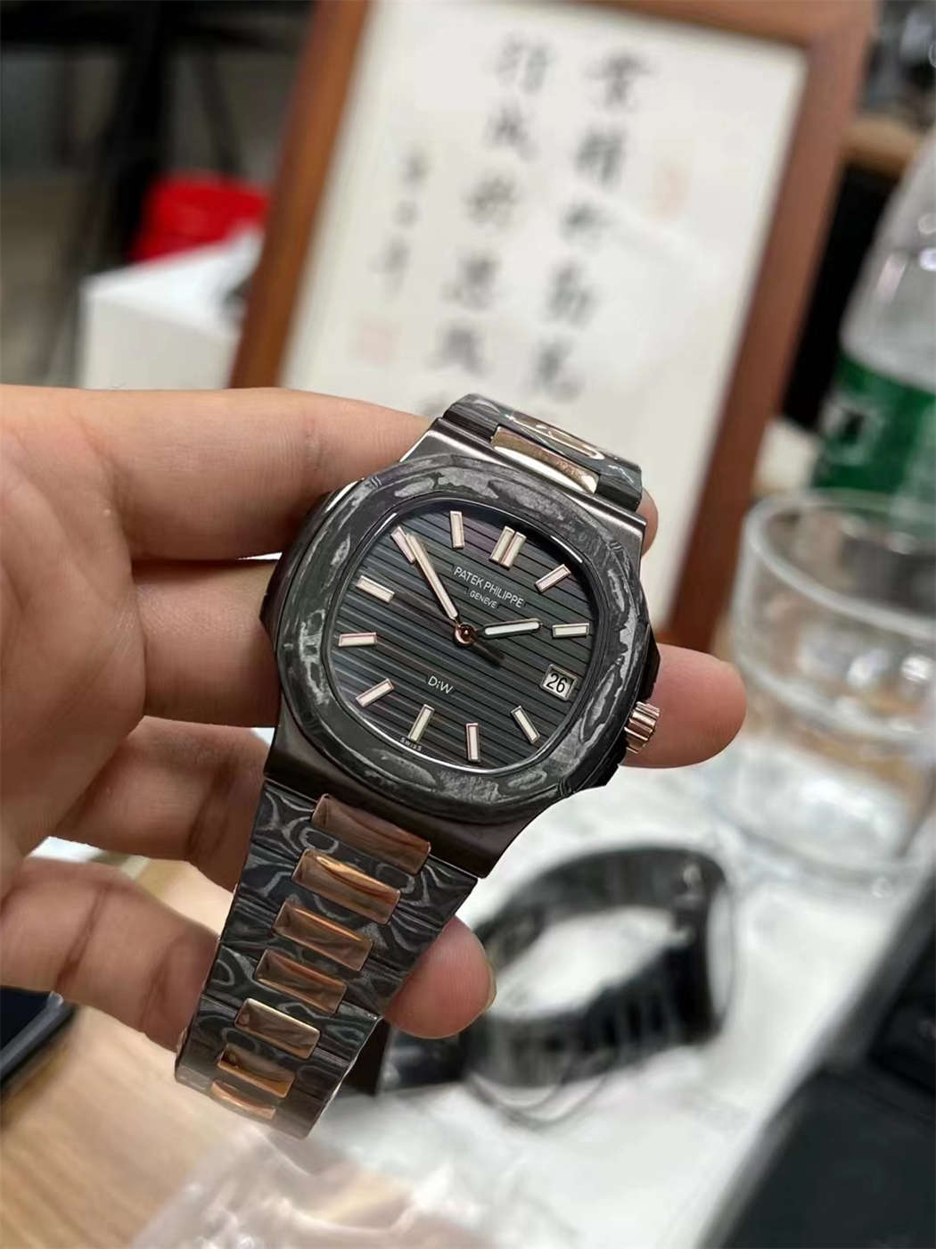 DIW Patek Nautilus 5711 Replica | Carbon & Rose Gold Super Clone