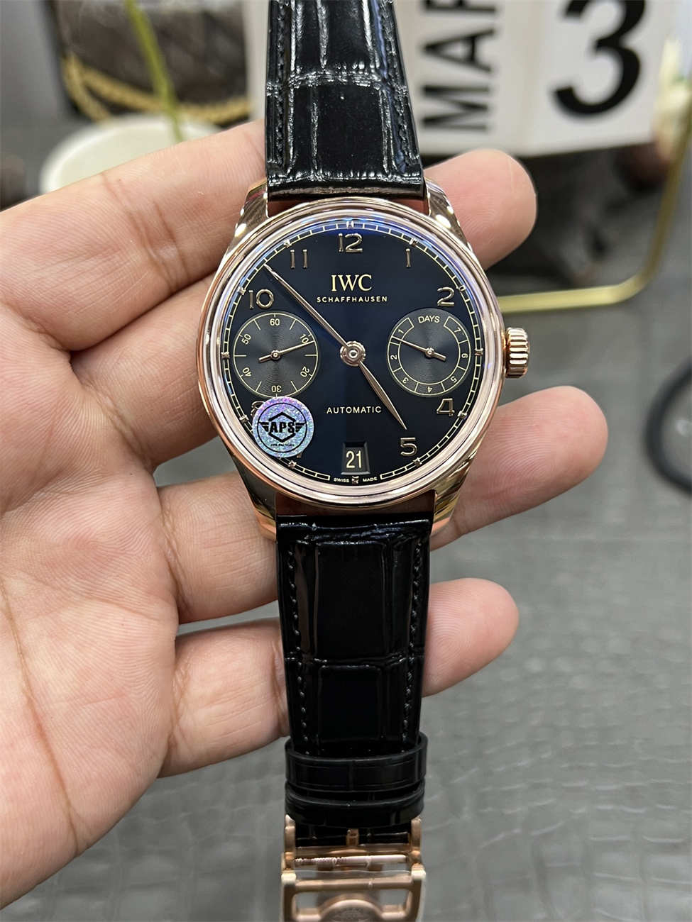 IWC IW501707 — APS Portuguese 42mm Rose Gold Black Dial