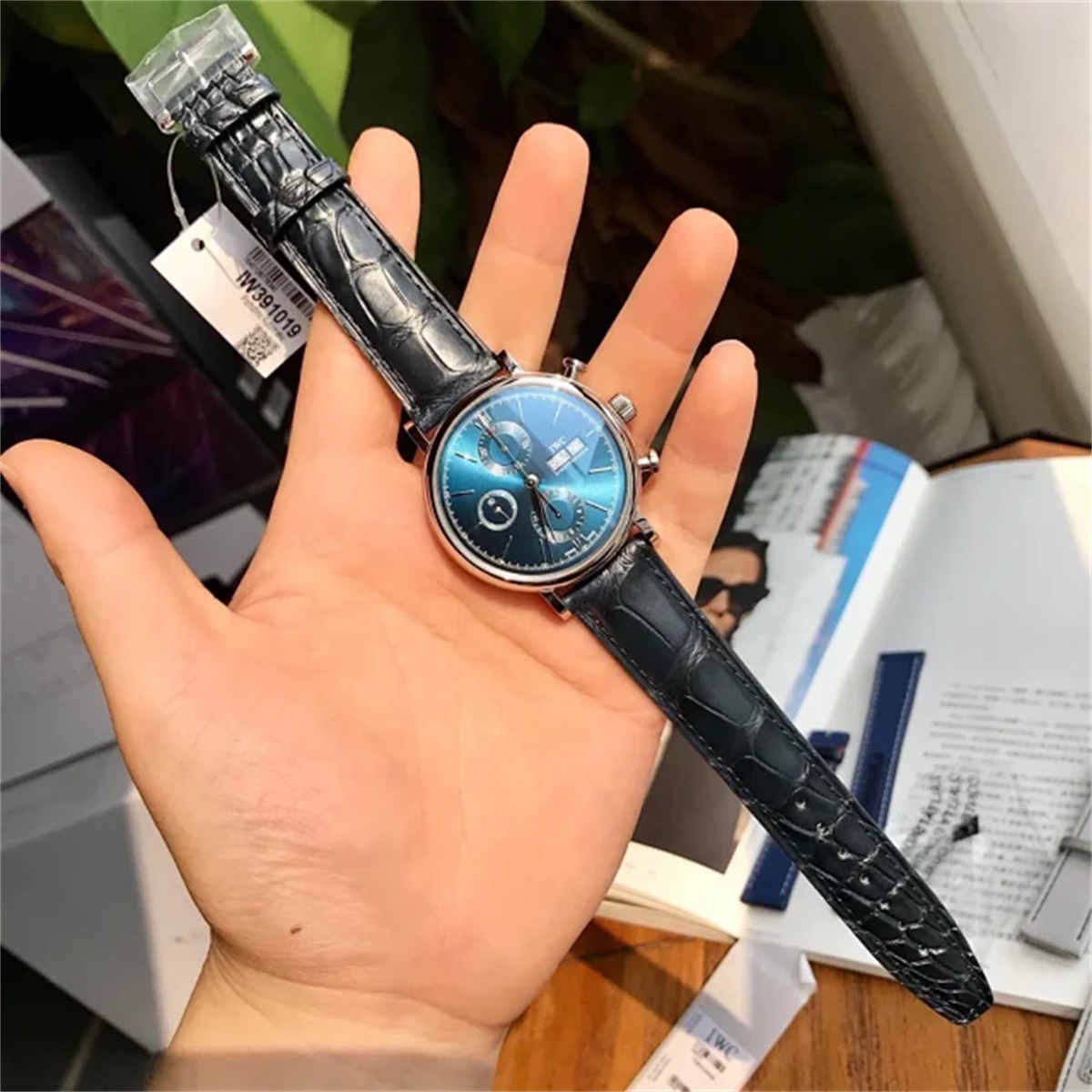 IWC Portofino Chronograph 7750 Replica – Blue Dial Luxury Dress Watch