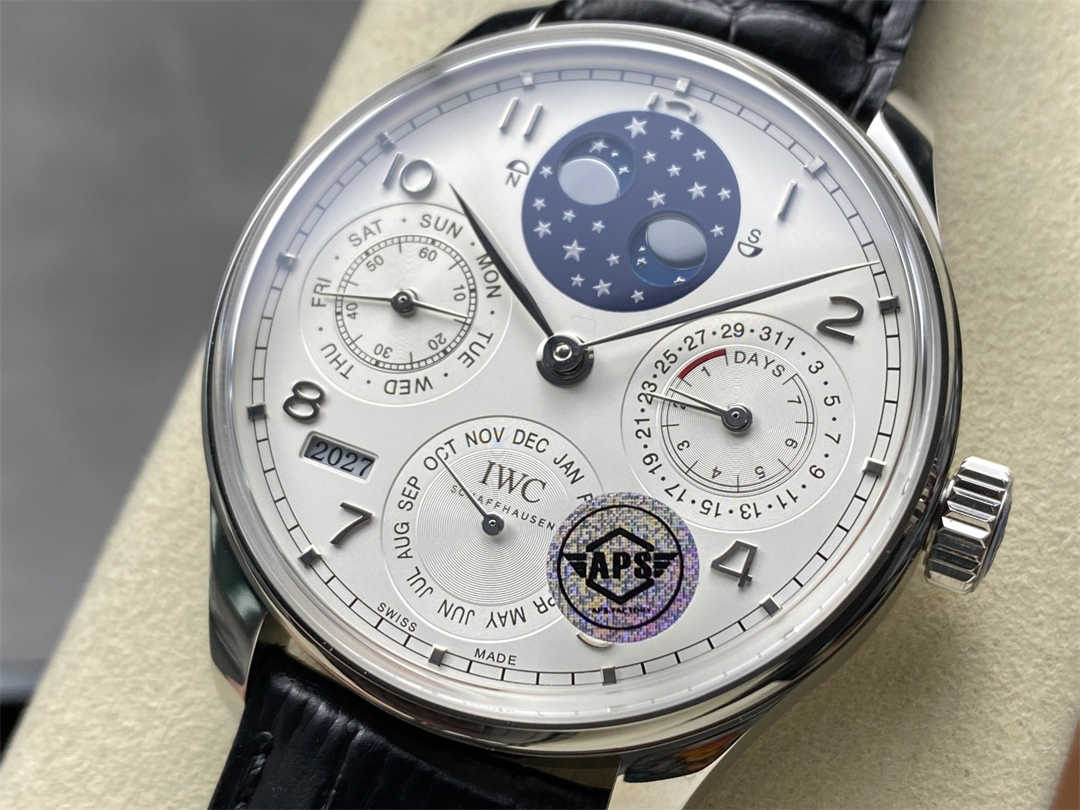 IWC Portuguese IW503406 Replica – Platinum Perpetual Calendar Watch by APS Factory