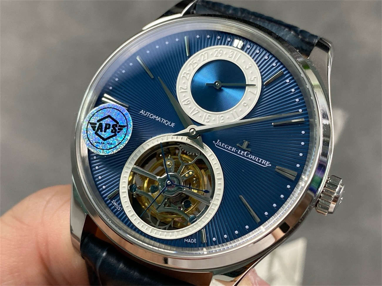 JLC Master Ultra Thin Tourbillon Replica (APS Factory) – Blue Enamel 13234E1