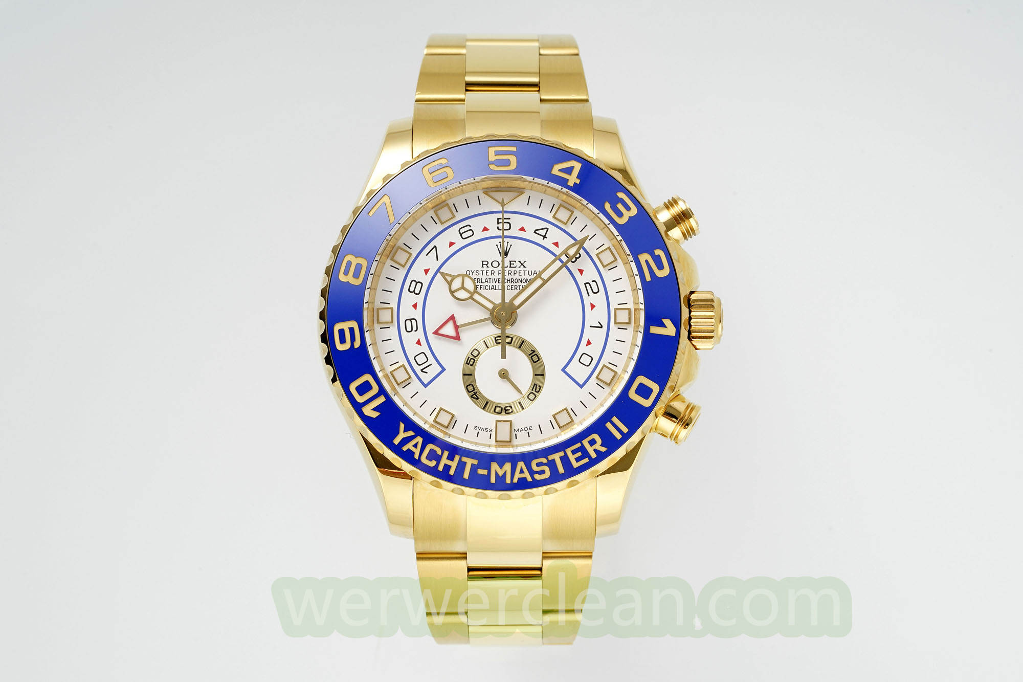 KF Factory Rolex Yacht-Master II 116688-0002 Mercedes Hands 18K Yellow Gold Plated 44mm Regatta Chronograph Watch