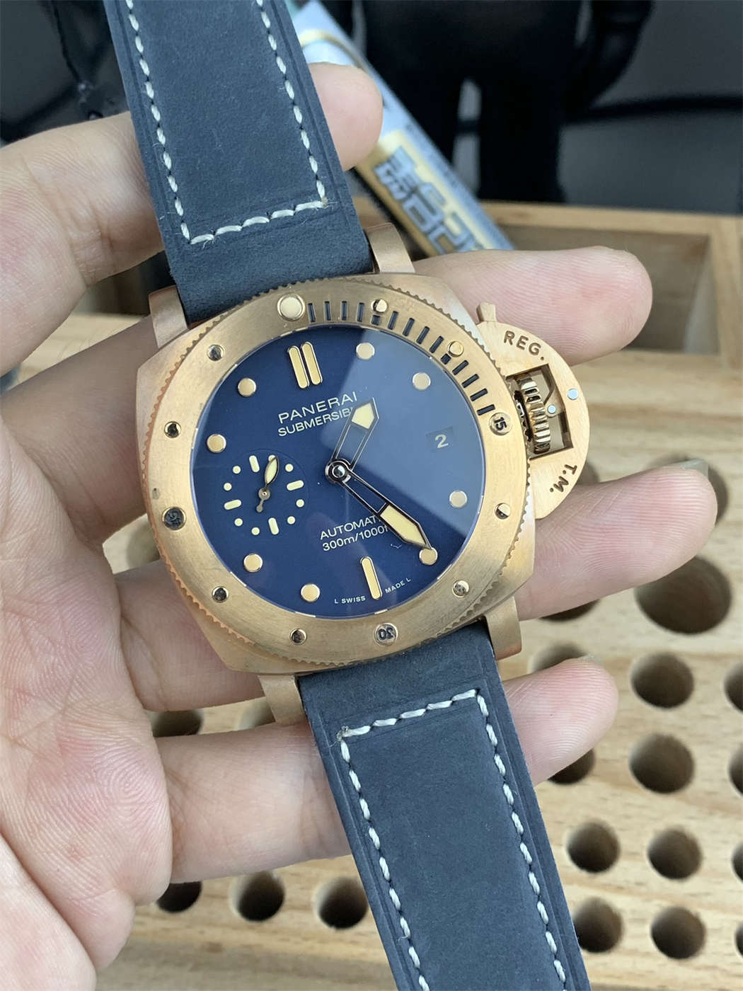 Panerai PAM01074 Replica – VS Factory Submersible Bronzo 42mm Blue Dial