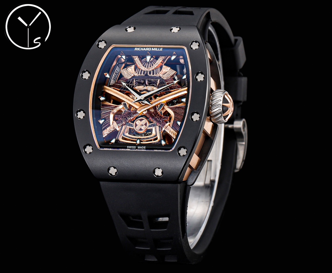 Richard Mille RM47 Replica – Real One-Piece Tourbillon Titanium “Black Knight” Watch