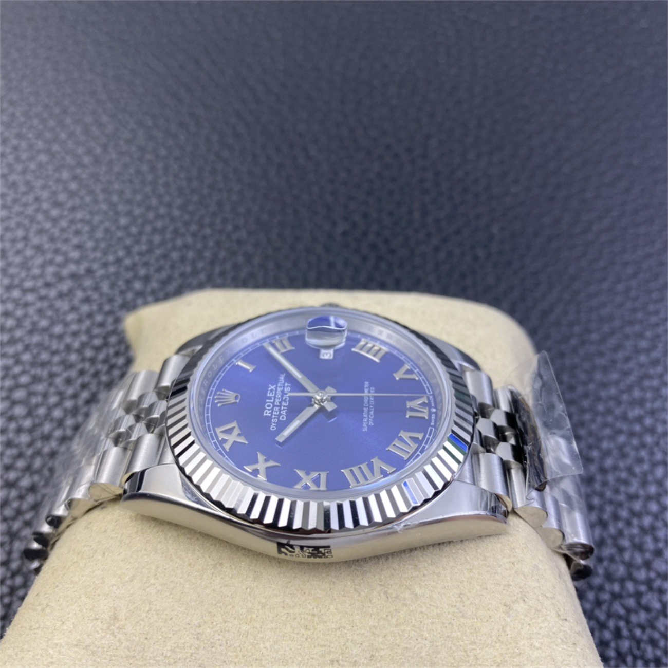 Rolex Datejust 41 Blue Roman Dial – Clean Factory Jubilee Replica Watch