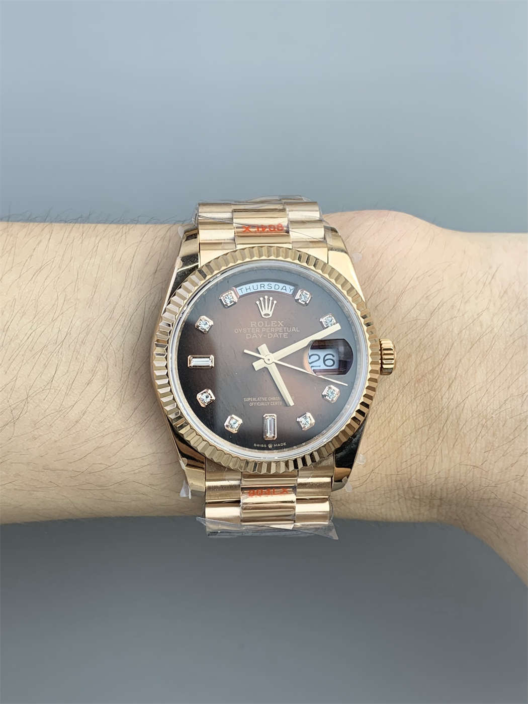 Rolex Day-Date 36 Gold Replica – Everose Gold President Watch with 3255 Clone Movement