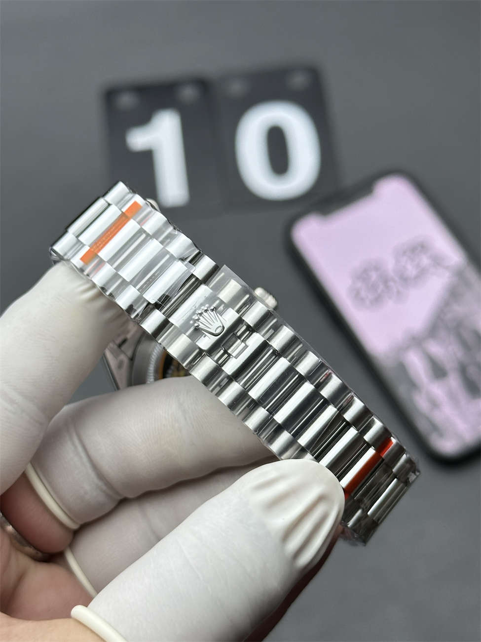 Rolex Day-Date 36 White Gold Replica (QF Factory) – 158g Tungsten Blue Ombré