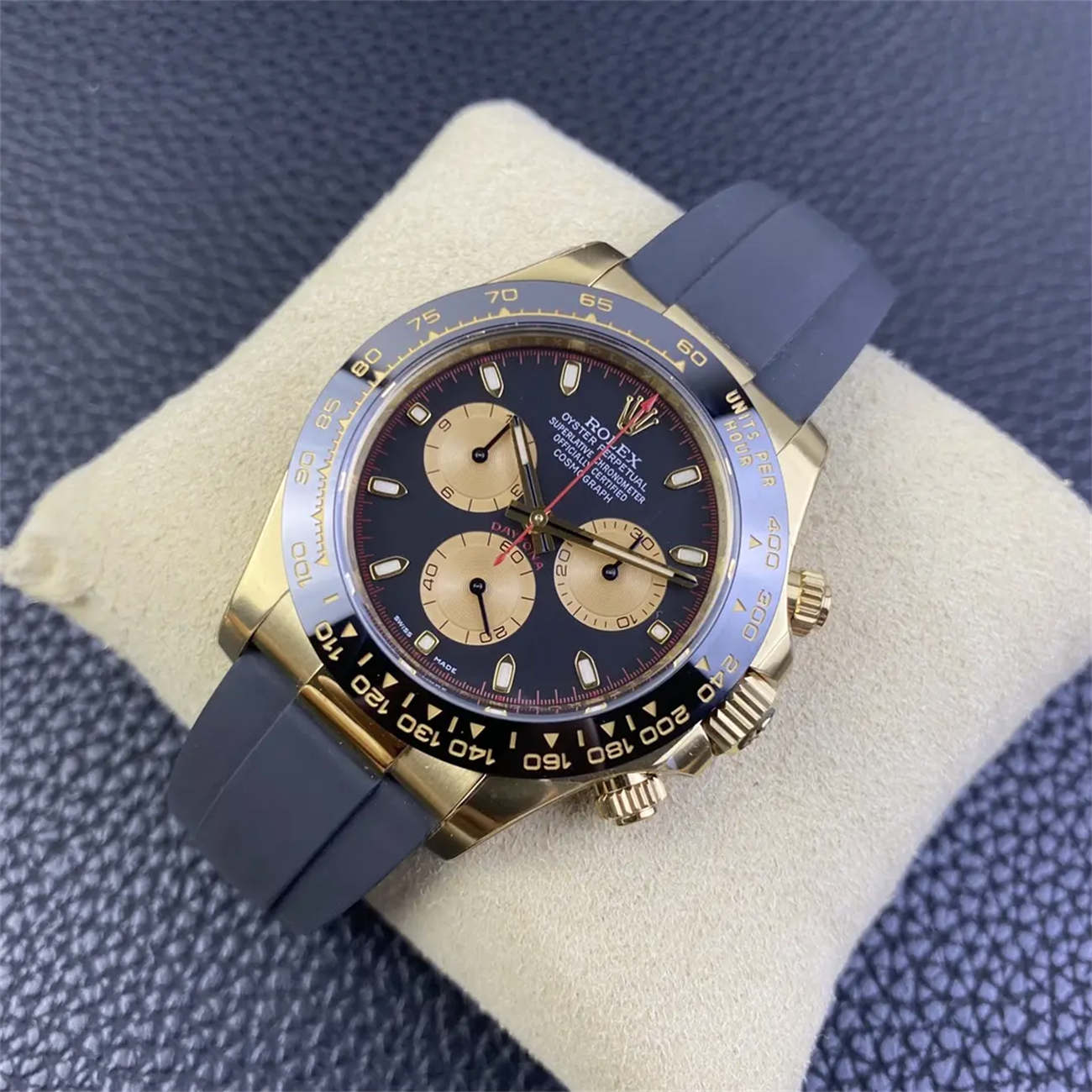 Clean Factory Rolex Daytona 116518LN Replica – “John Mayer” Gold Dial (Dandong 4130)