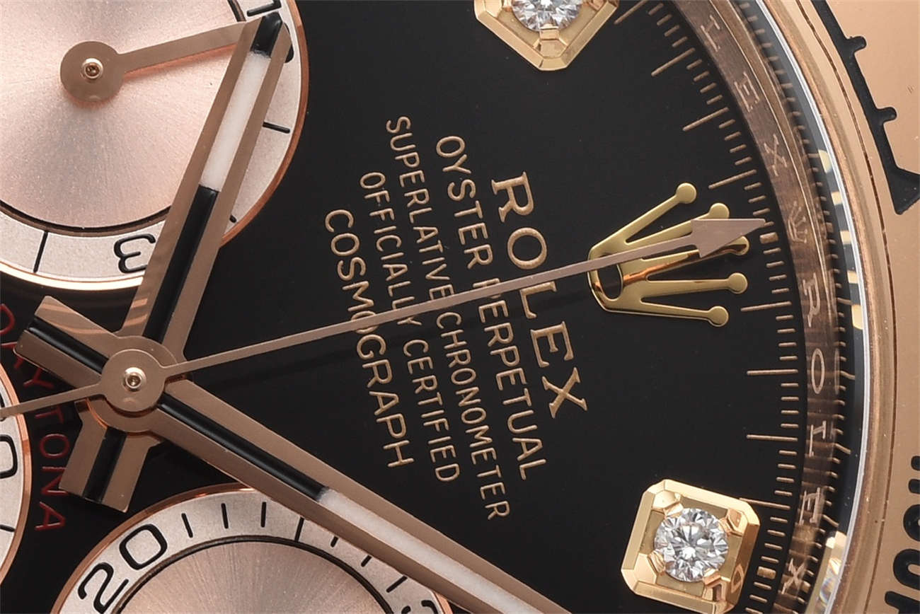 Clean Factory Rolex Daytona 126505 Diamond Dial Replica – Rose Gold (4131 Movement)