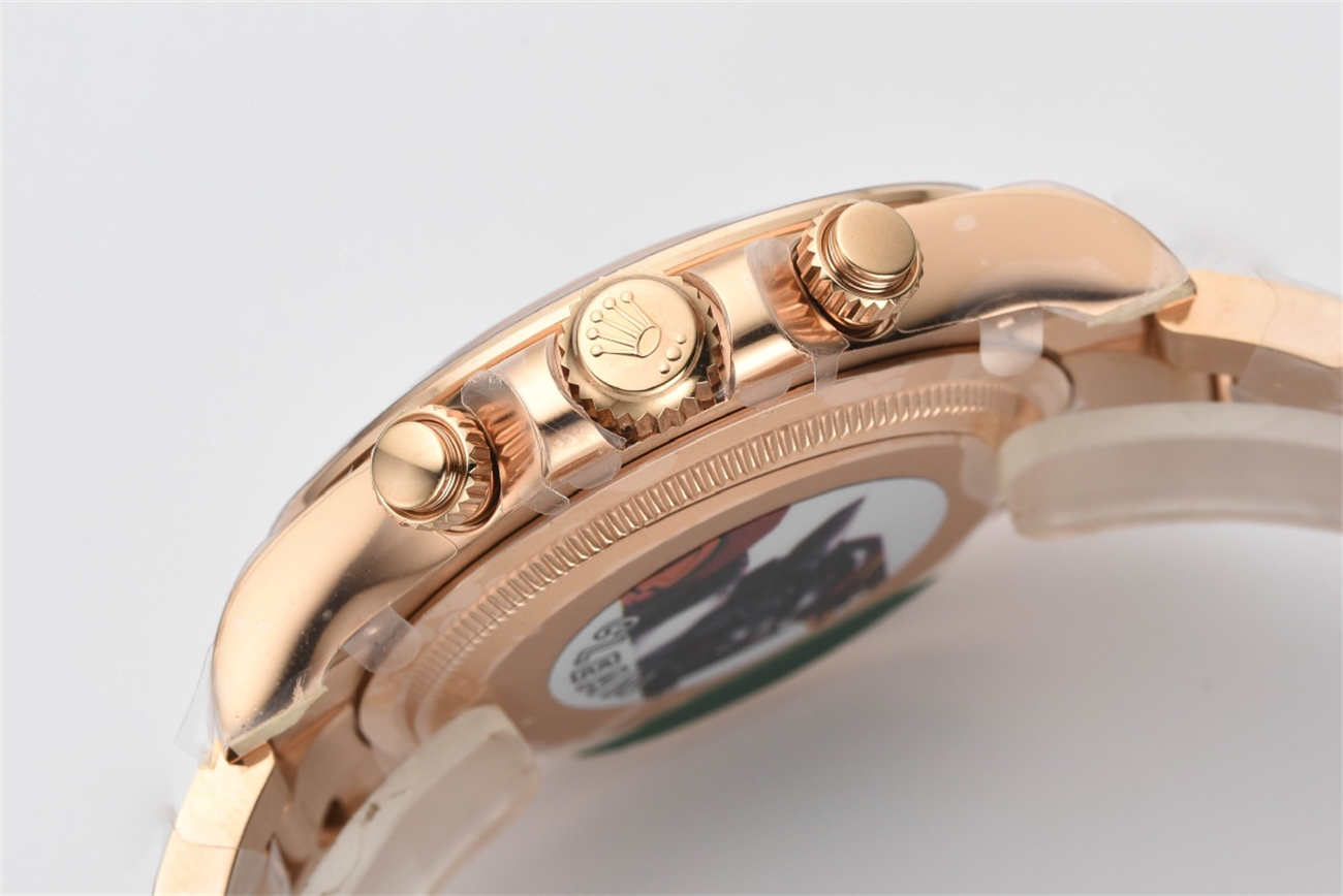 Clean Factory Rolex Daytona 126505 Replica – Rose Gold Black Dial (4131 Movement)