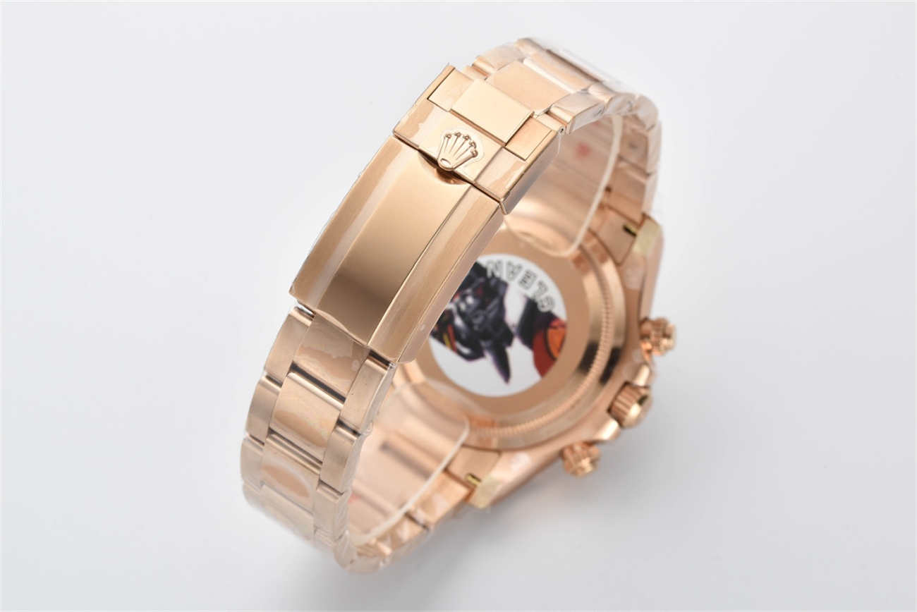Clean Factory Rolex Daytona 126505 Replica – Rose Gold Black Dial (4131 Movement)