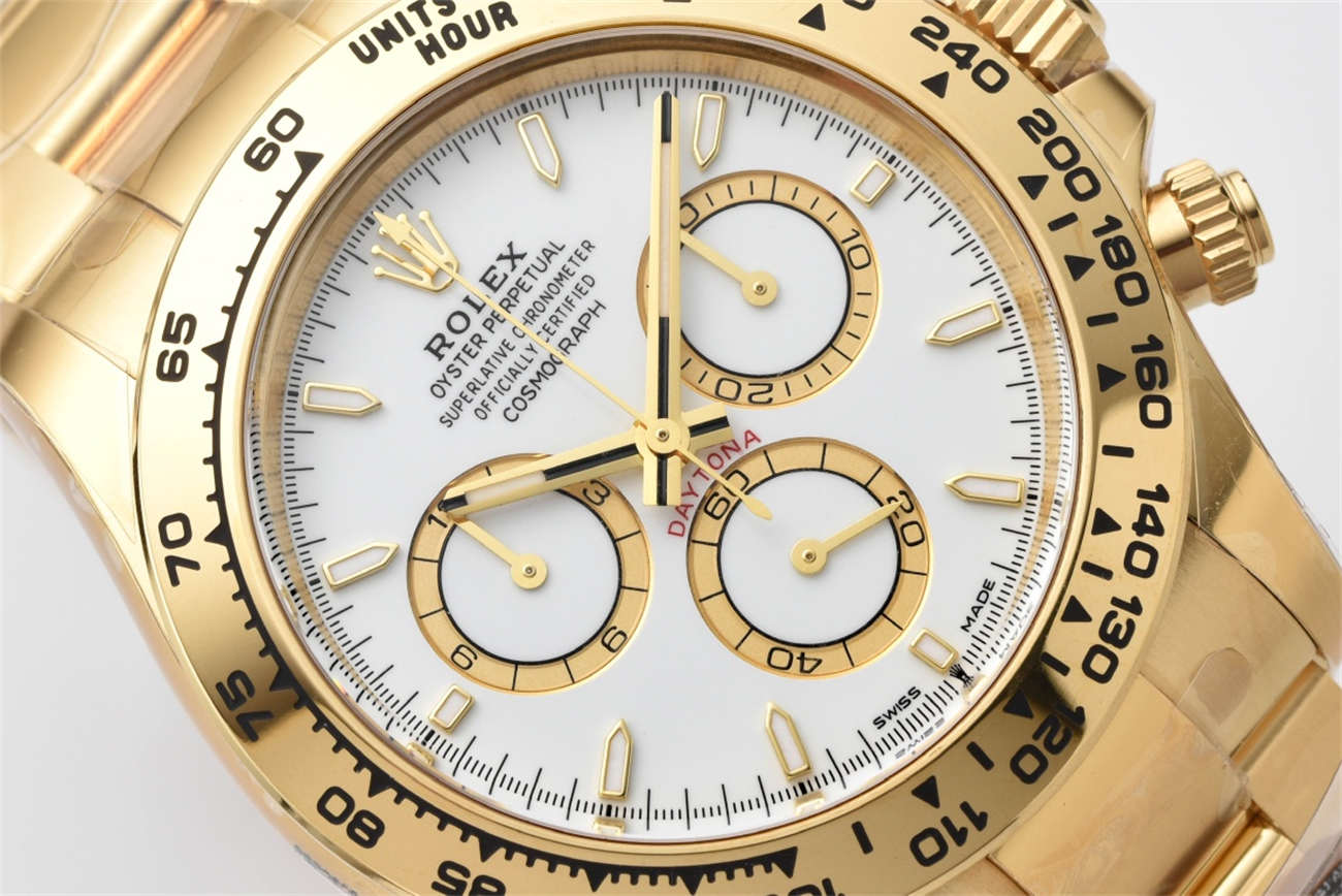 Clean Factory Rolex Daytona 126508 Replica – Yellow Gold White Dial (4131)