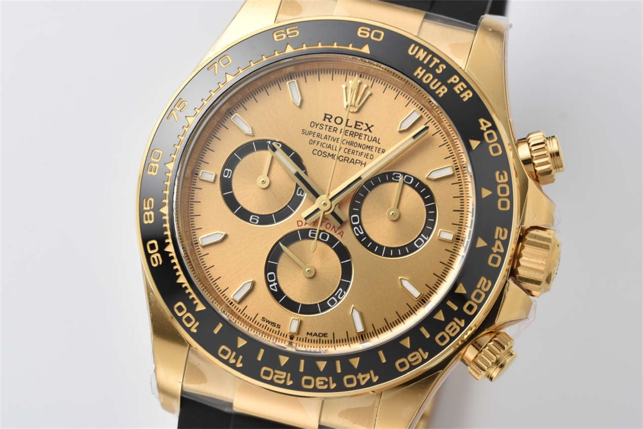 Rolex Daytona 126518LN Replica – 18K Yellow Gold Oysterflex Chronograph