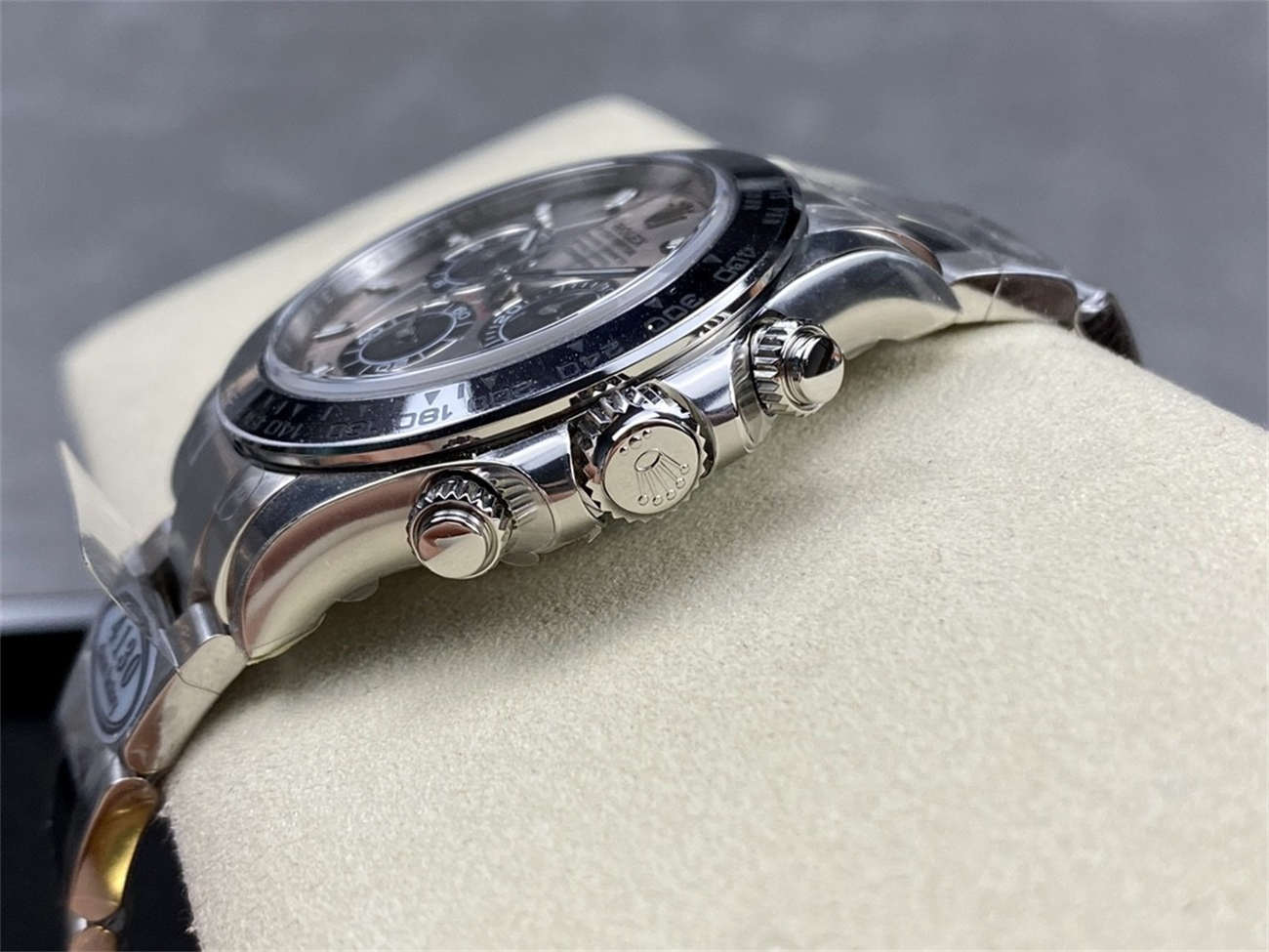 Rolex Daytona Cement Dial Replica – Clean Factory White Gold Bracelet