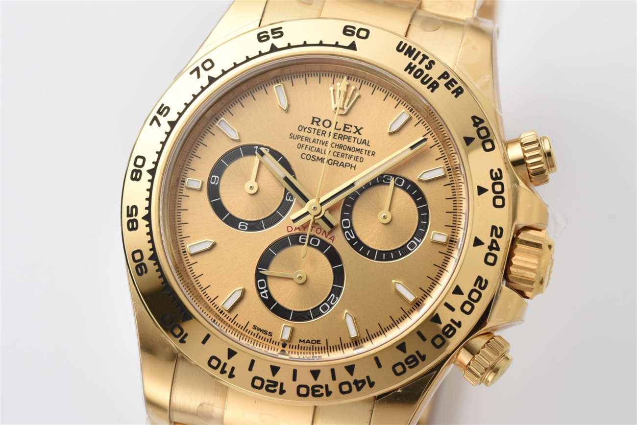 Rolex Daytona Champagne Dial Replica – Clean Factory 126518LN Yellow Gold Chronograph