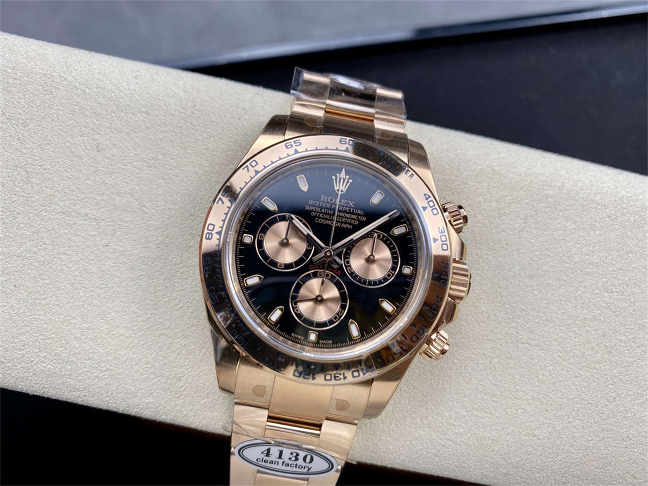 Rolex Daytona Everose Black Dial – Clean Factory Edition