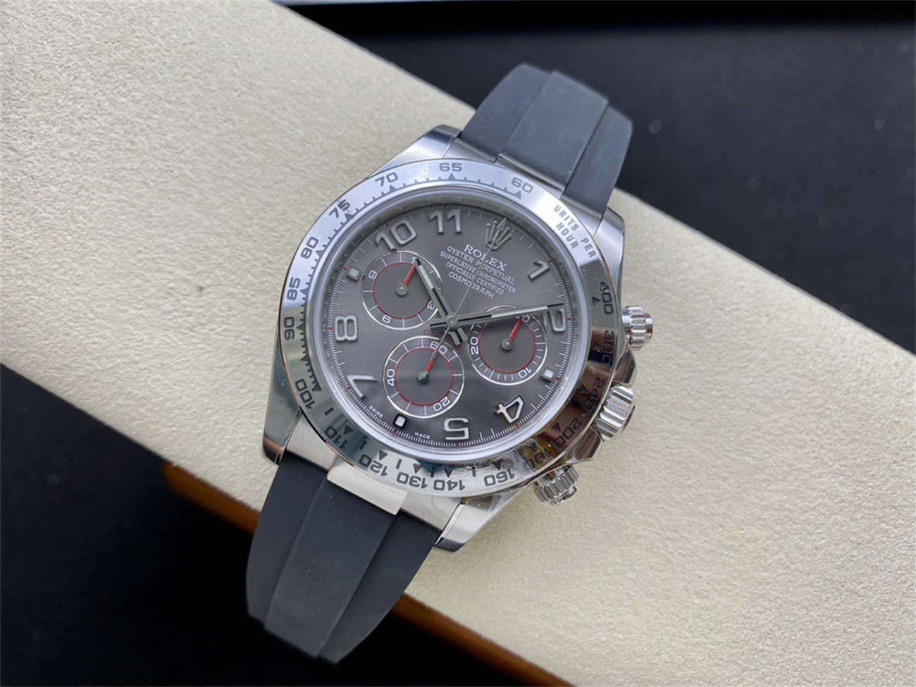 Rolex Daytona Grey Dial – Clean Factory White Gold Chronograph Replica
