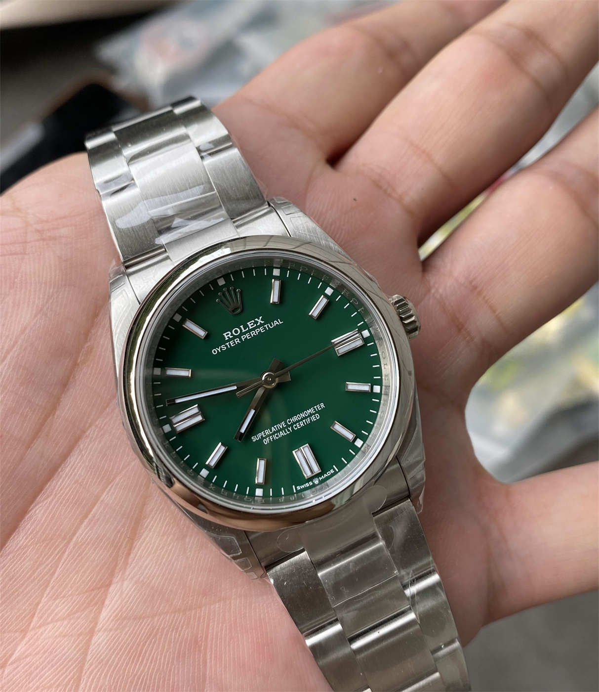 Rolex Oyster Perpetual 36 Green Dial Replica – VS Factory M126000-0005 with Dandong 3230 Movement