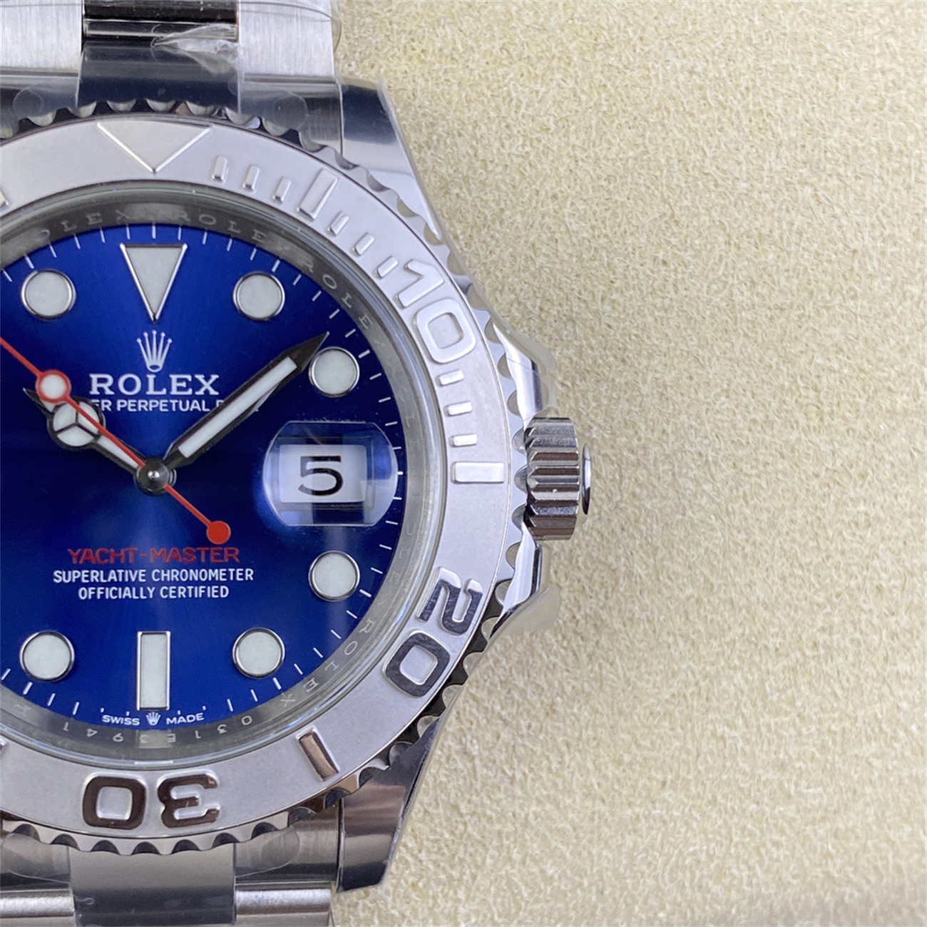 Rolex Yacht-Master Blue Dial Replica – Clean Factory 40mm Platinum Bezel 3235 Clone
